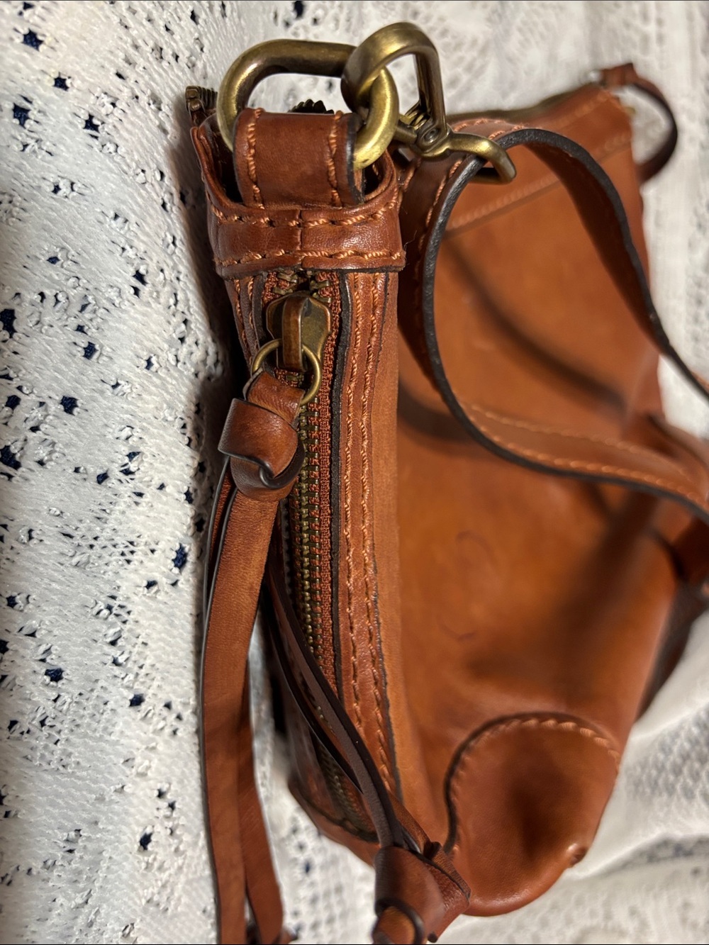 Leather Crossbody Bag - Brown - Picture 11 of 11